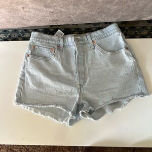 Levi's Light Blue Denim Cutoff Shorts